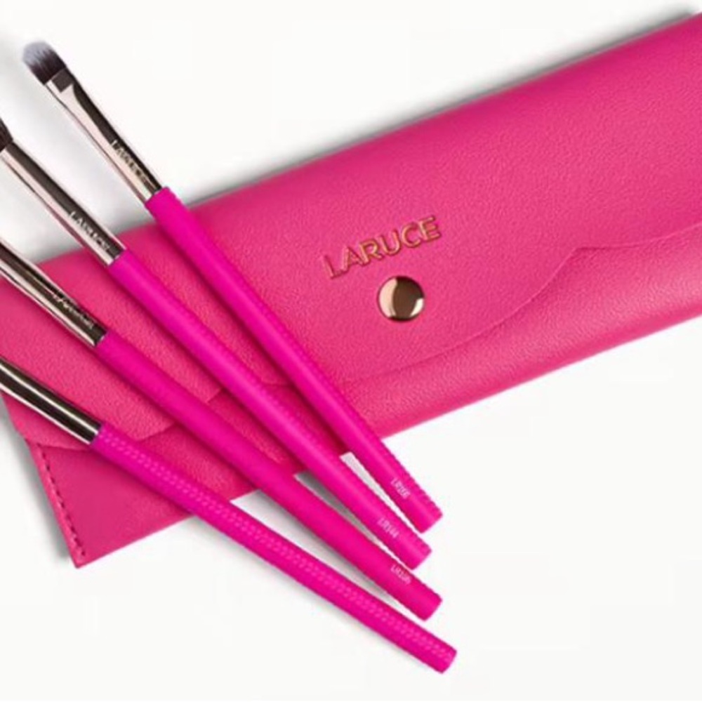 LARUCE Pink Makeup Brush Set